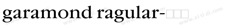 garamond ragular字体转换